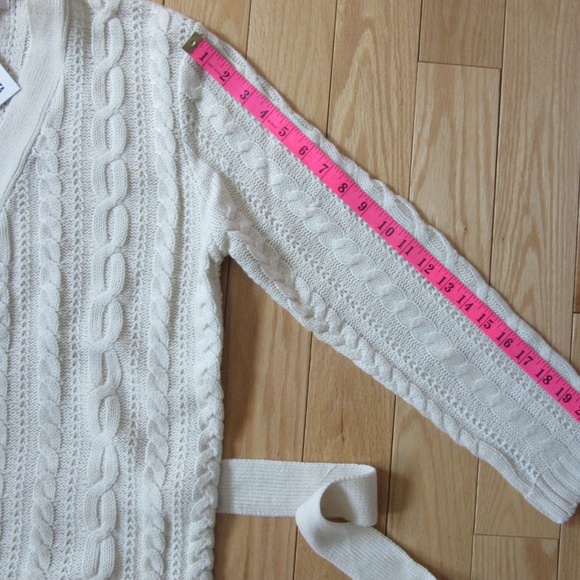 BB DAKOTA Sweater Coat Cable Knit Cardigan Pocketed and Belted NEW WITH TAGS - Picture 7 of 7